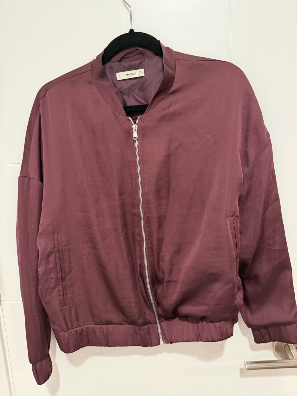 Mango Mauve Bomber Jacket